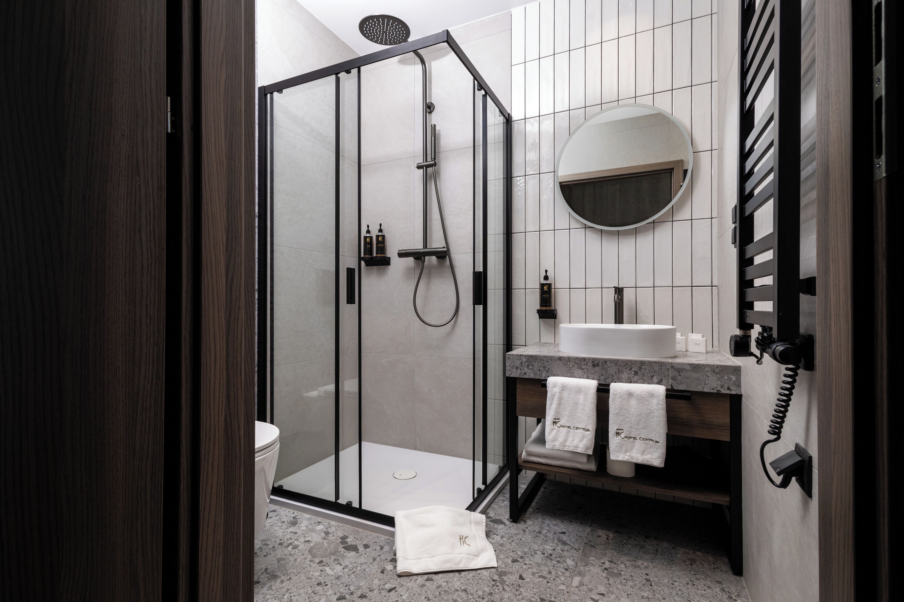 free toiletries, hair dryer, towels, soap