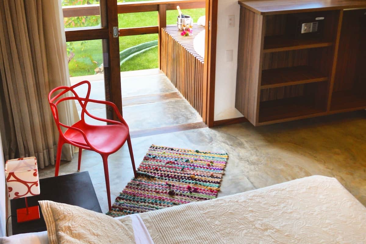 superior room, hot tub, garden view | view from room