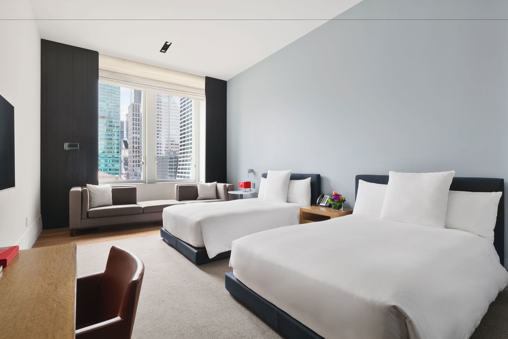 Premium bedding, pillow-top beds, free minibar, in-room safe