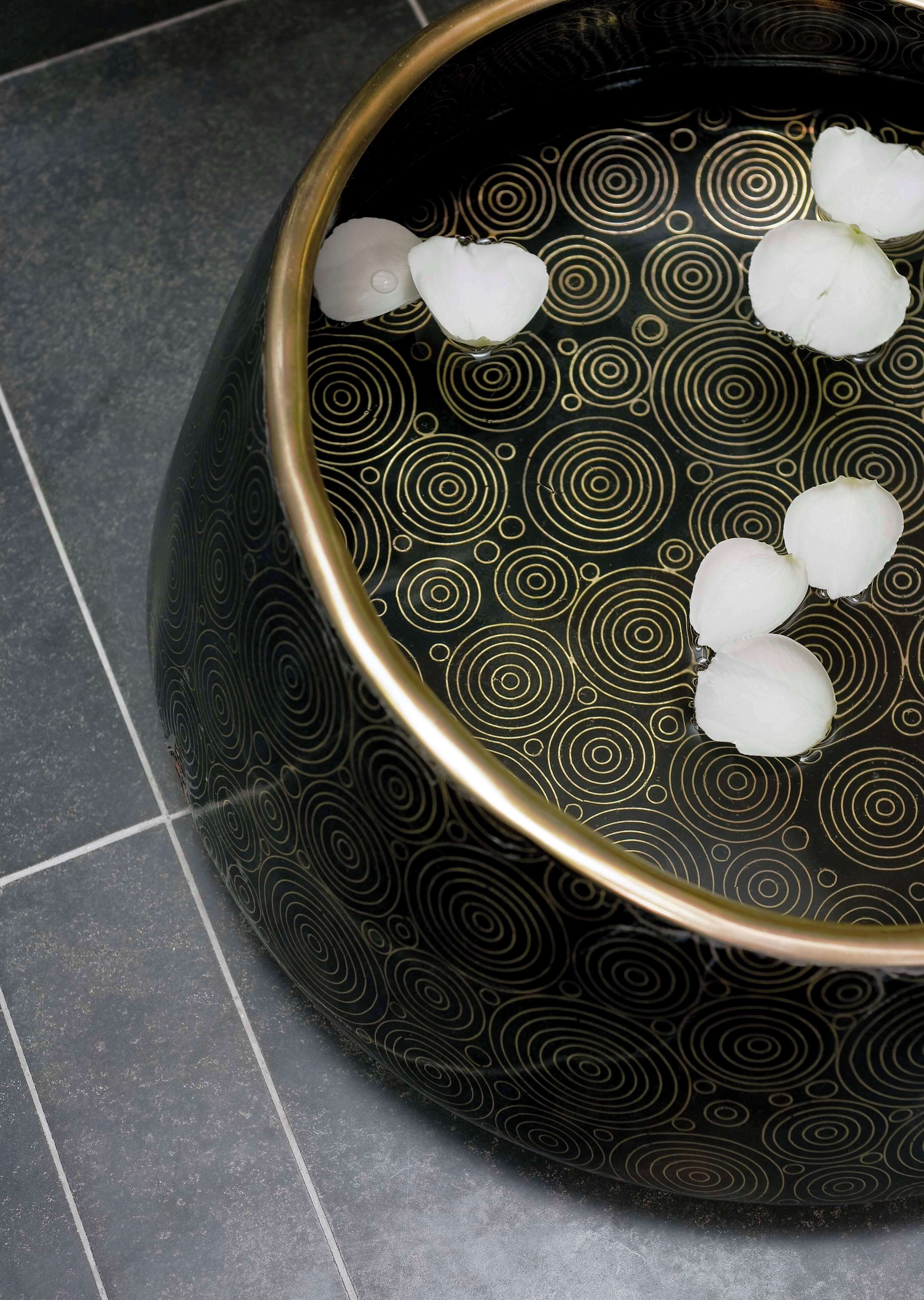 rainfall showerhead, designer toiletries, hair dryer, bathrobes