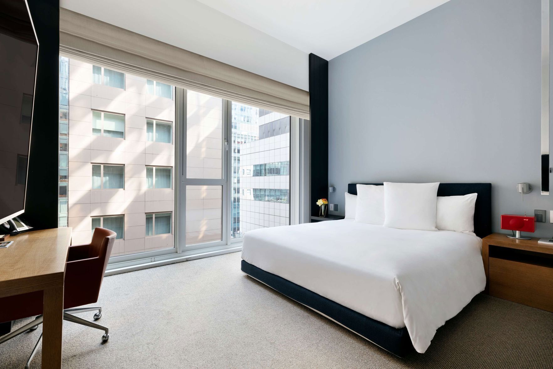 Premium bedding, pillow-top beds, free minibar, in-room safe