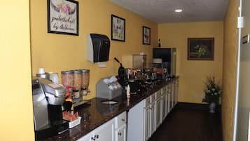 Fridge, microwave, coffee/tea maker