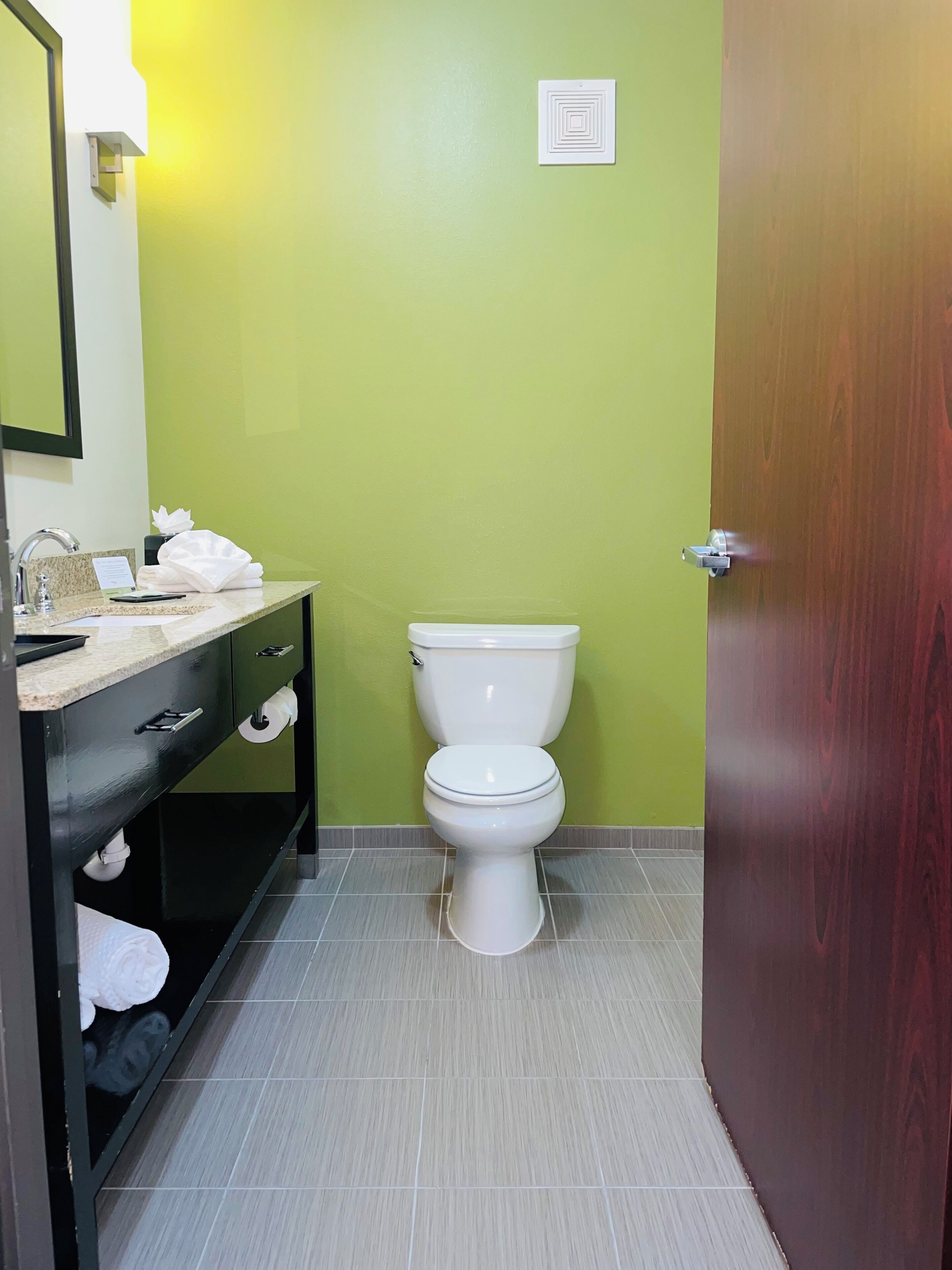 suite, 1 king bed, accessible, non smoking | bathroom | free toiletries, hair dryer, towels