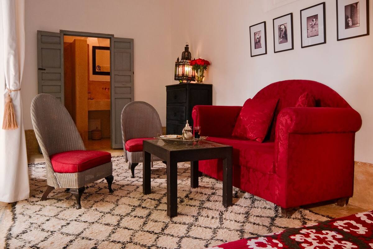 Chambre classique double ou avec lits jumeaux (Patio) | Aire de séjour