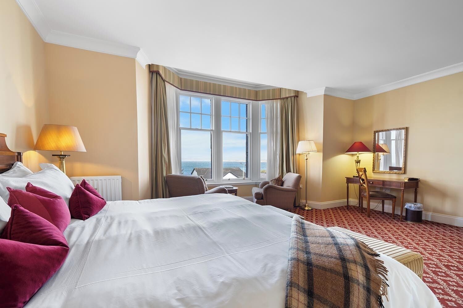 Superior-Doppel- oder -Zweibettzimmer, Meerblick | Bettwäsche aus ägyptischer Baumwolle, Allergikerbettwaren, Zimmersafe