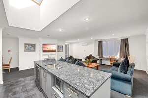 Executive Apartment, 4 Bedrooms | Private kitchen | Fridge, coffee/tea maker