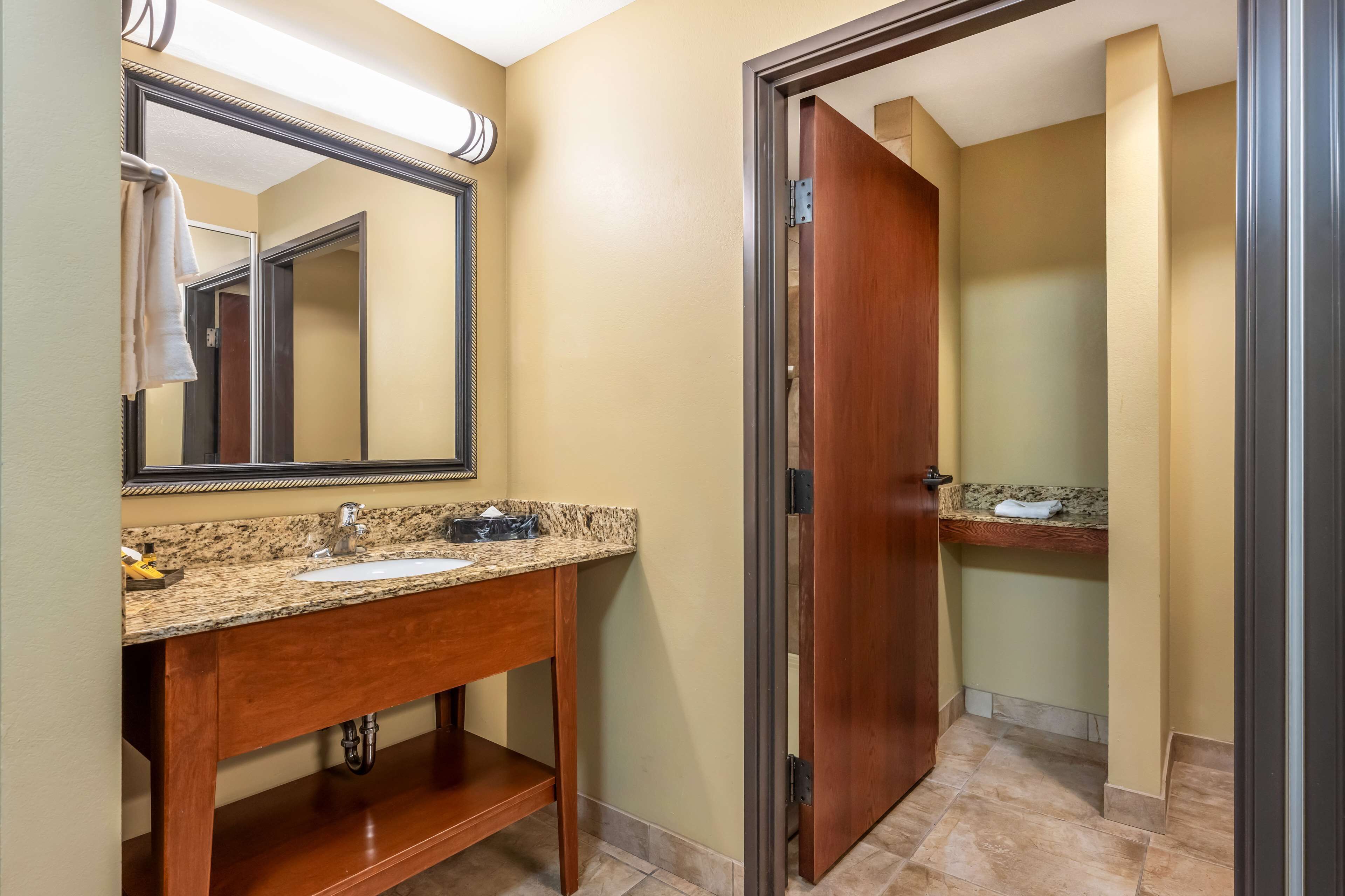 free toiletries, hair dryer, towels, soap