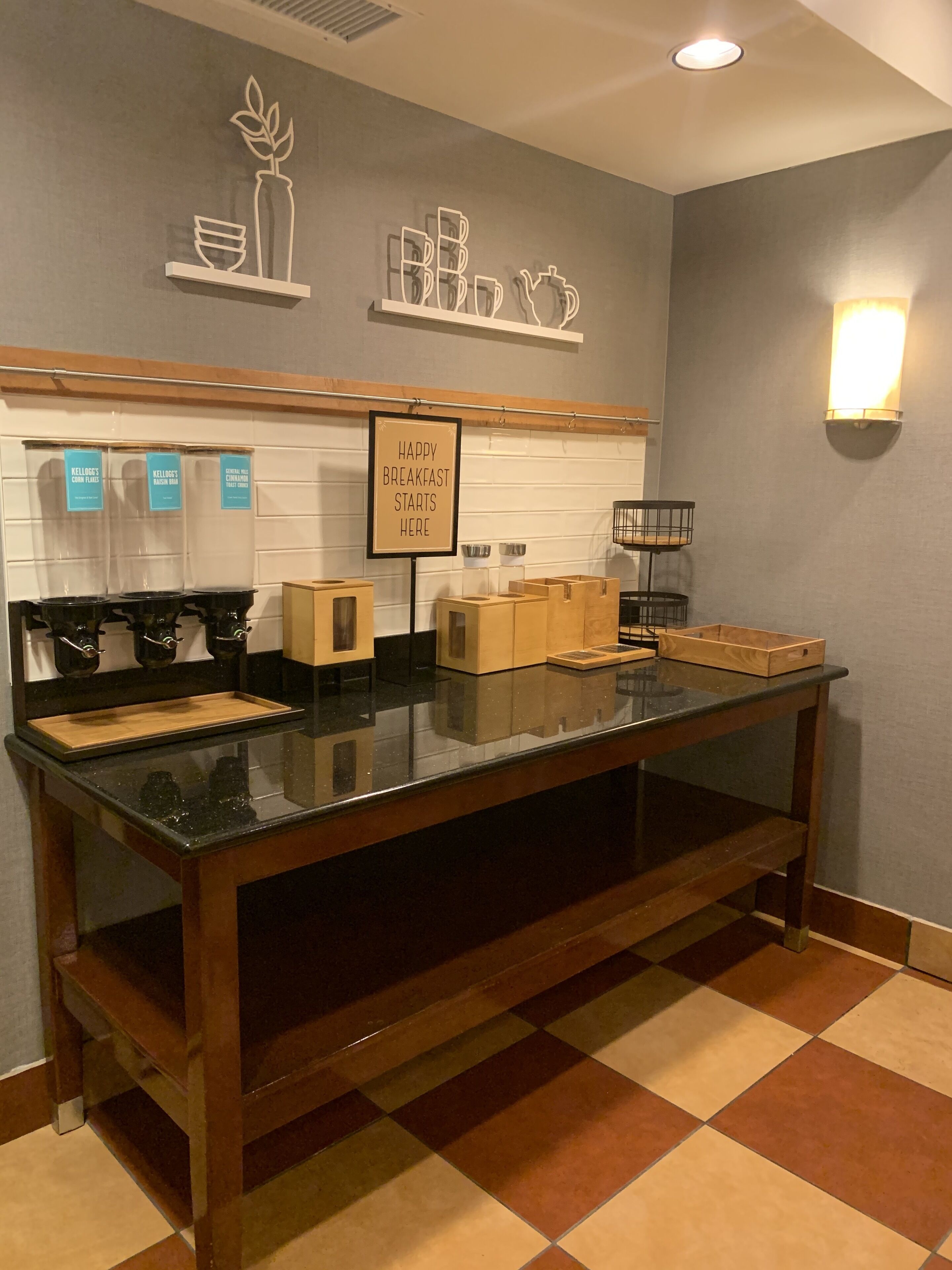 free daily self-service breakfast