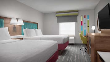 Premium bedding, desk, blackout curtains, iron/ironing board