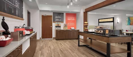 Free daily self-serve breakfast