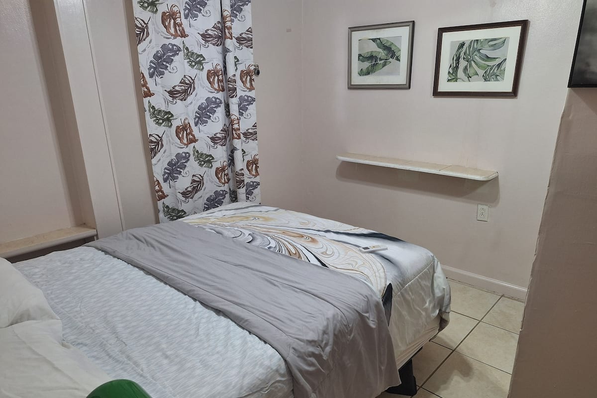 Premium bedding, blackout drapes, iron/ironing board, WiFi (free)