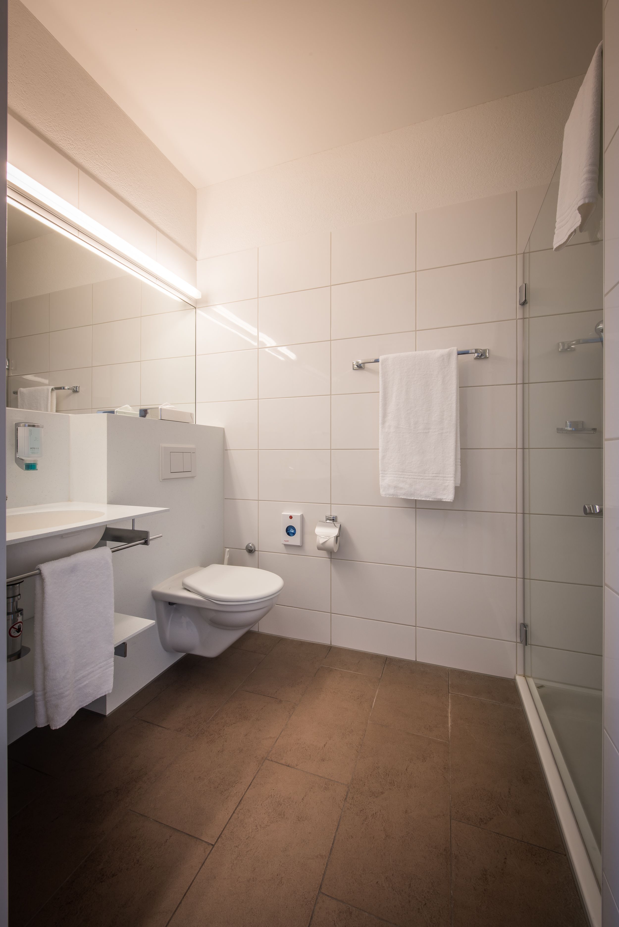 free toiletries, hair dryer, towels