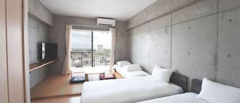 Down comforters, blackout drapes, soundproofing, free WiFi