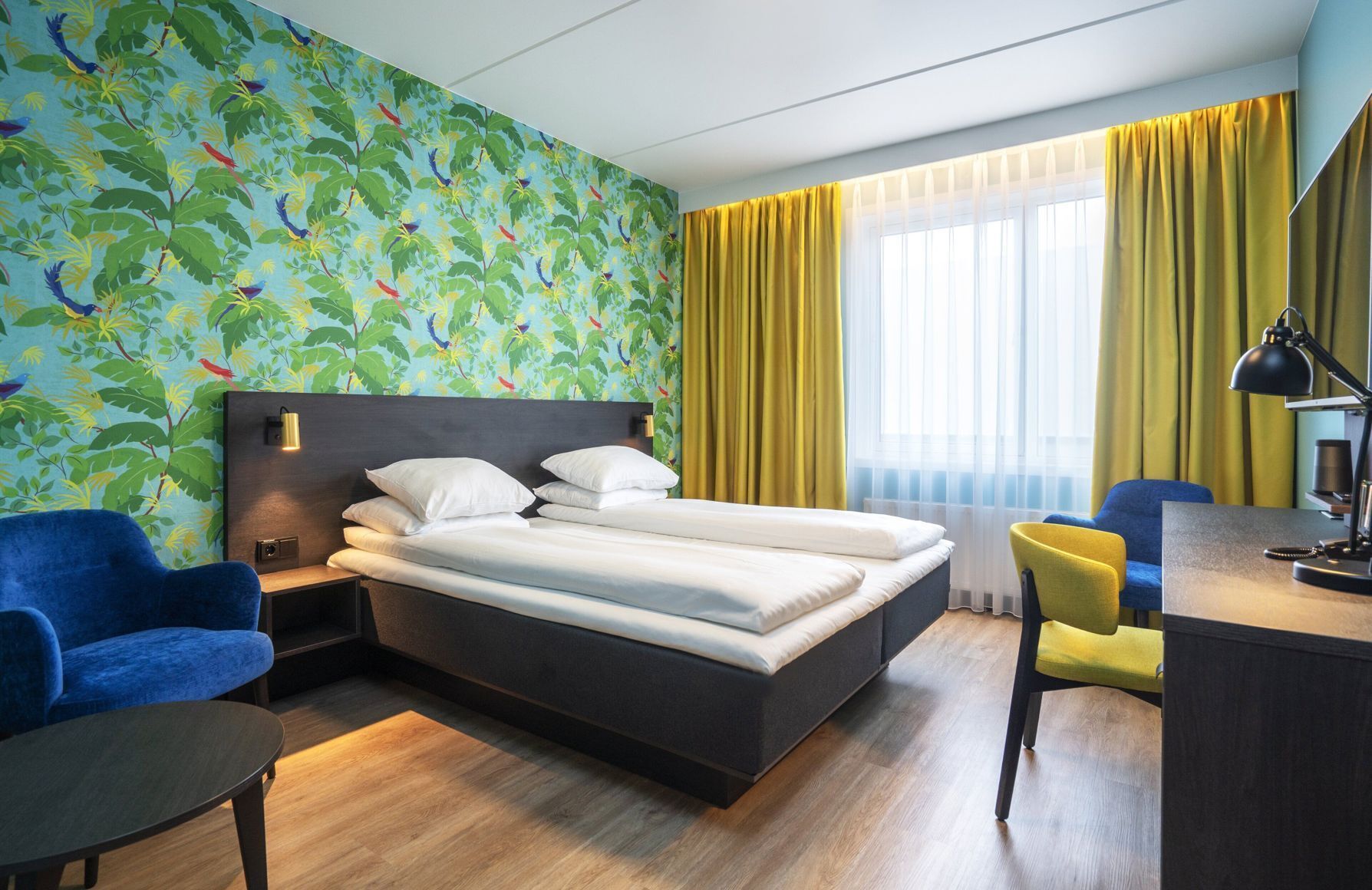 Minibar, in-room safe, desk, laptop workspace