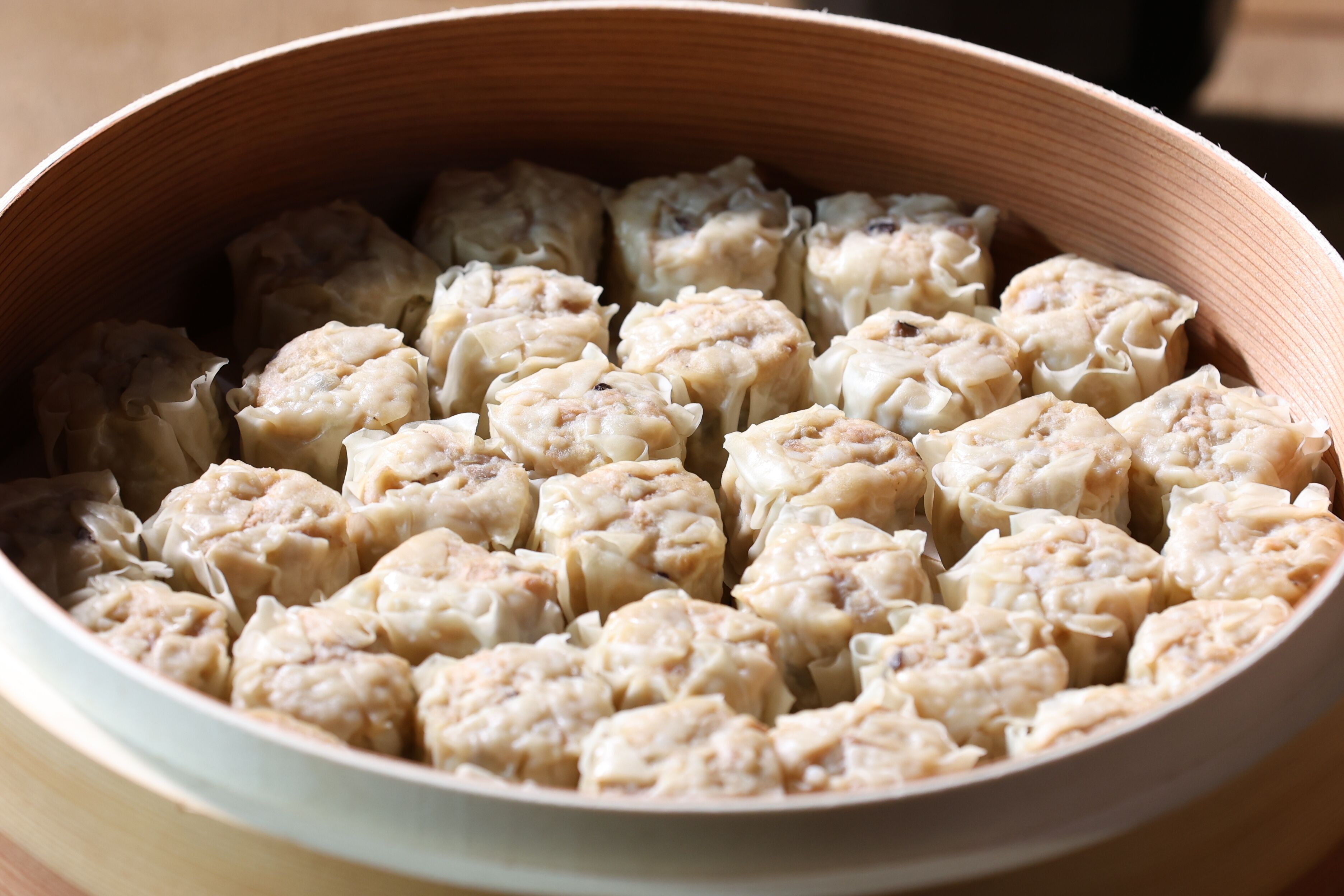 A bowl of dumplings.