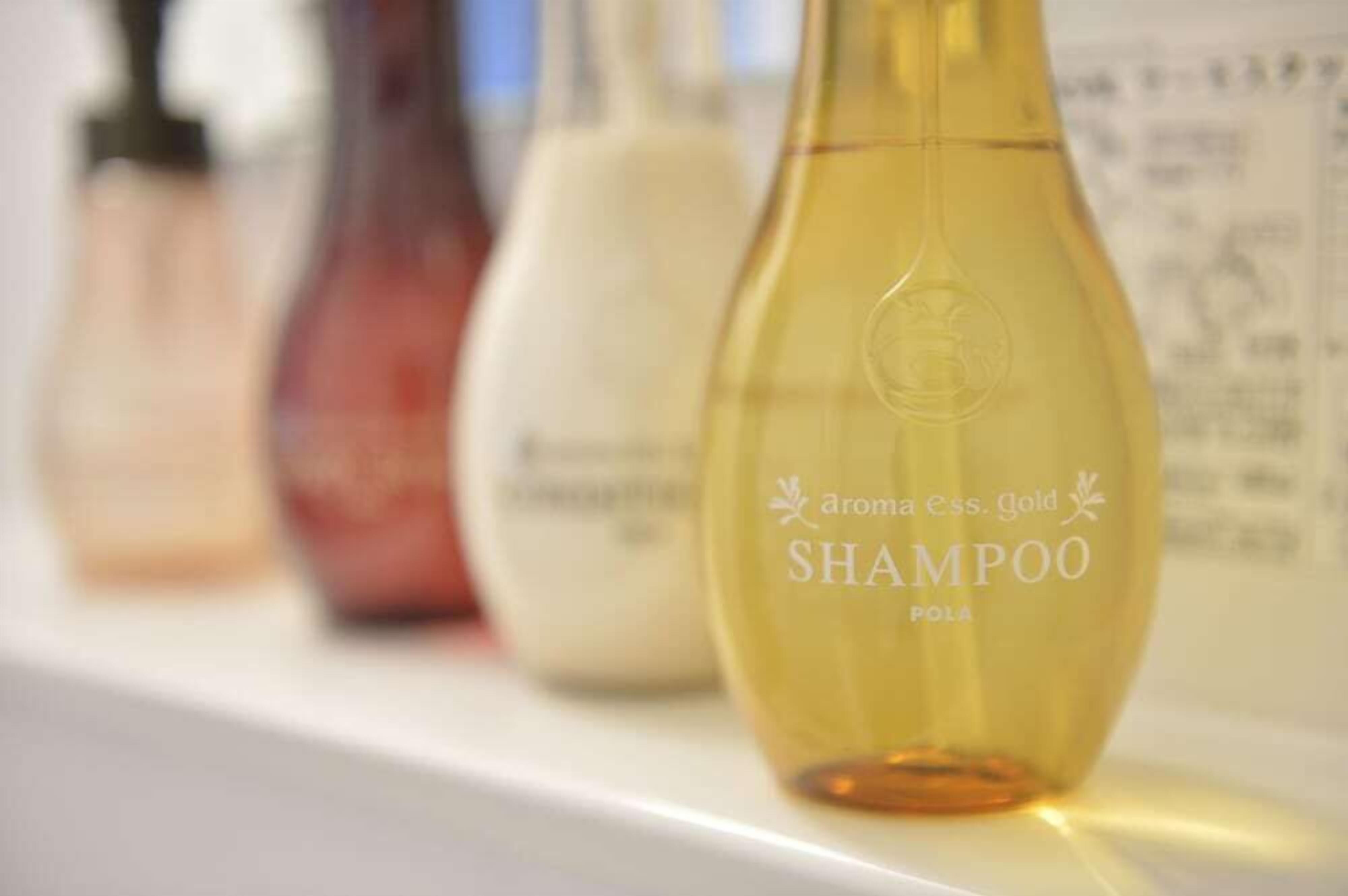 combined shower/bathtub, free toiletries, hair dryer, slippers