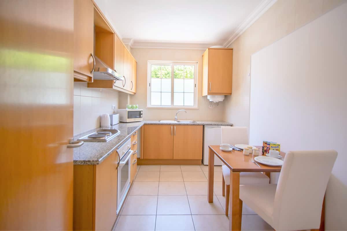 1 bedroom, desk, blackout curtains, iron/ironing board