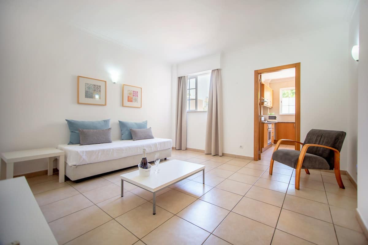 1 bedroom, desk, blackout curtains, iron/ironing board