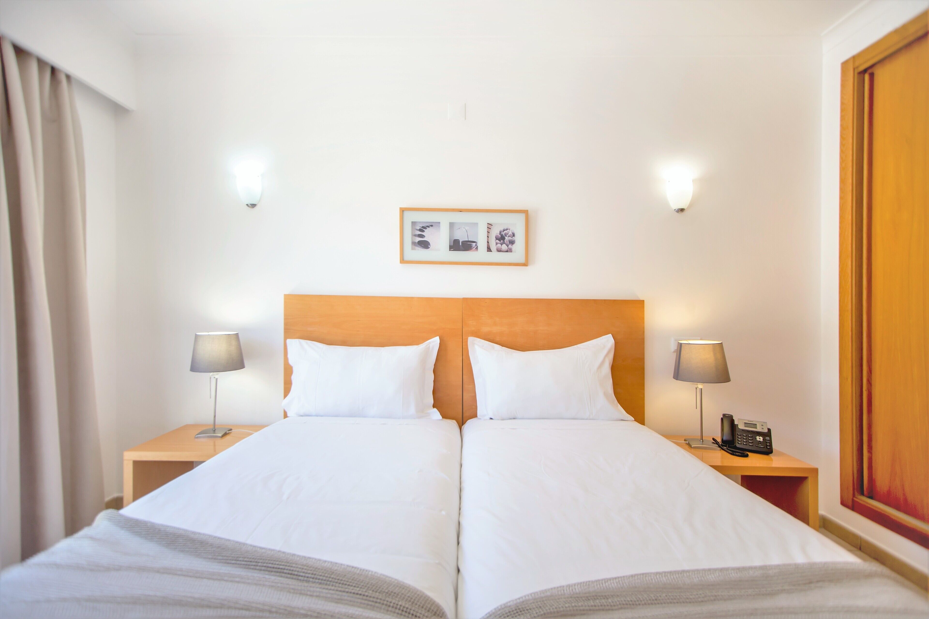 1 bedroom, desk, blackout curtains, iron/ironing board