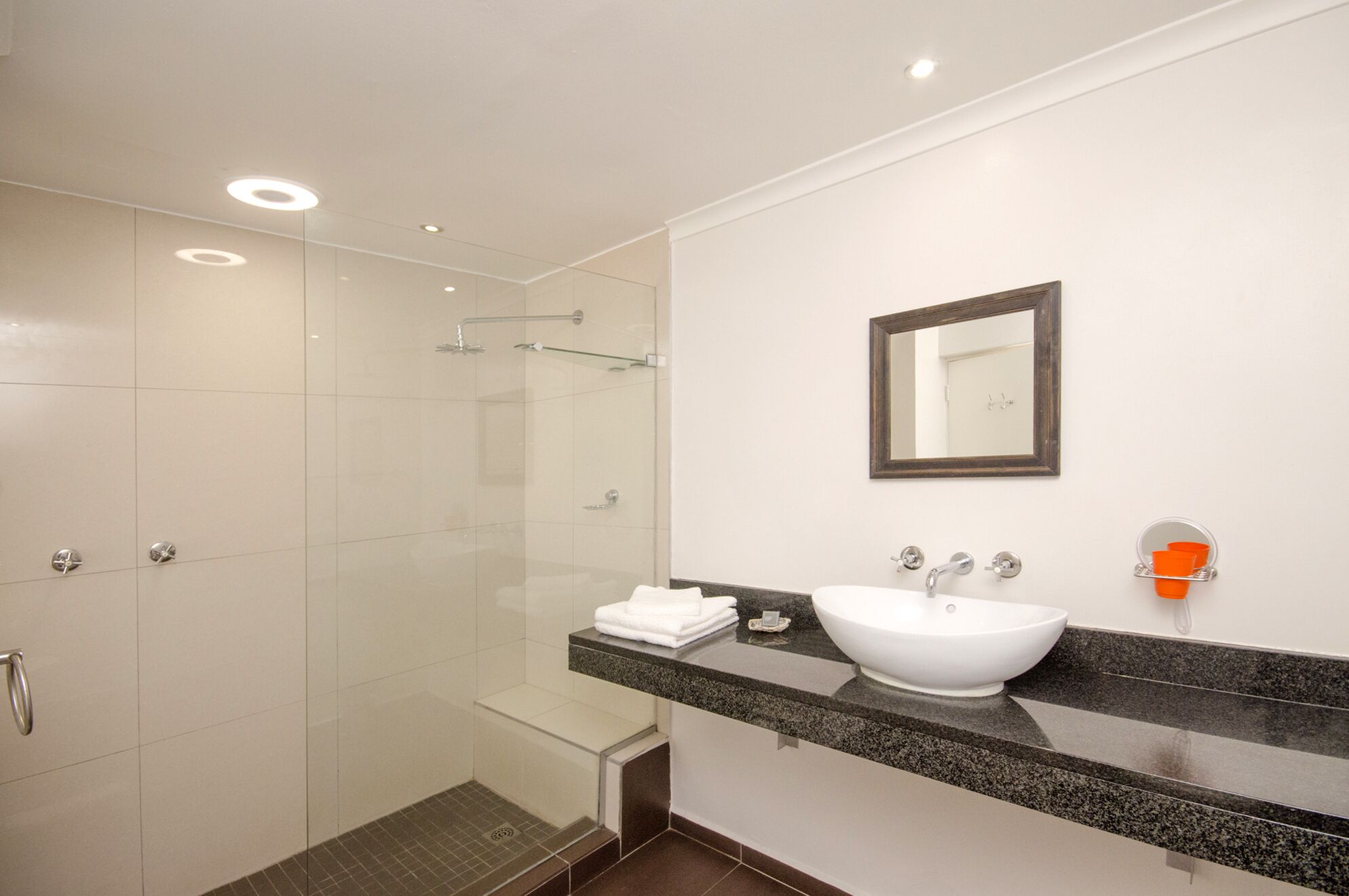 Double Room | Bathroom | Shower, hair dryer, towels, soap