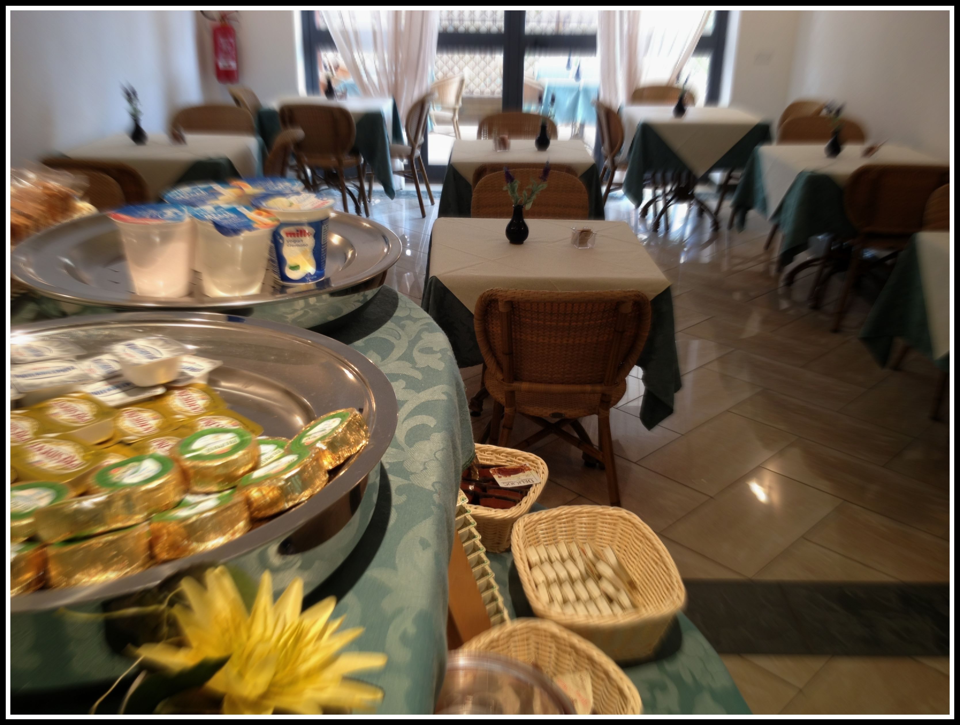 daily buffet breakfast for a fee