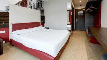 Down duvets, Select Comfort beds, in-room safe, desk