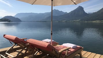 Playa privada en los alrededores, sillas reclinables de playa