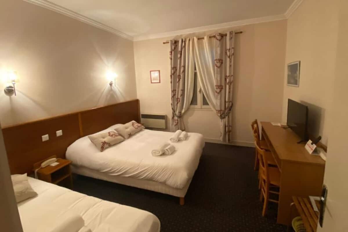 Desk, iron/ironing board (on request), WiFi (free), bed sheets