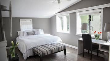 Egyptian cotton sheets, premium bedding, down duvets, pillow-top beds