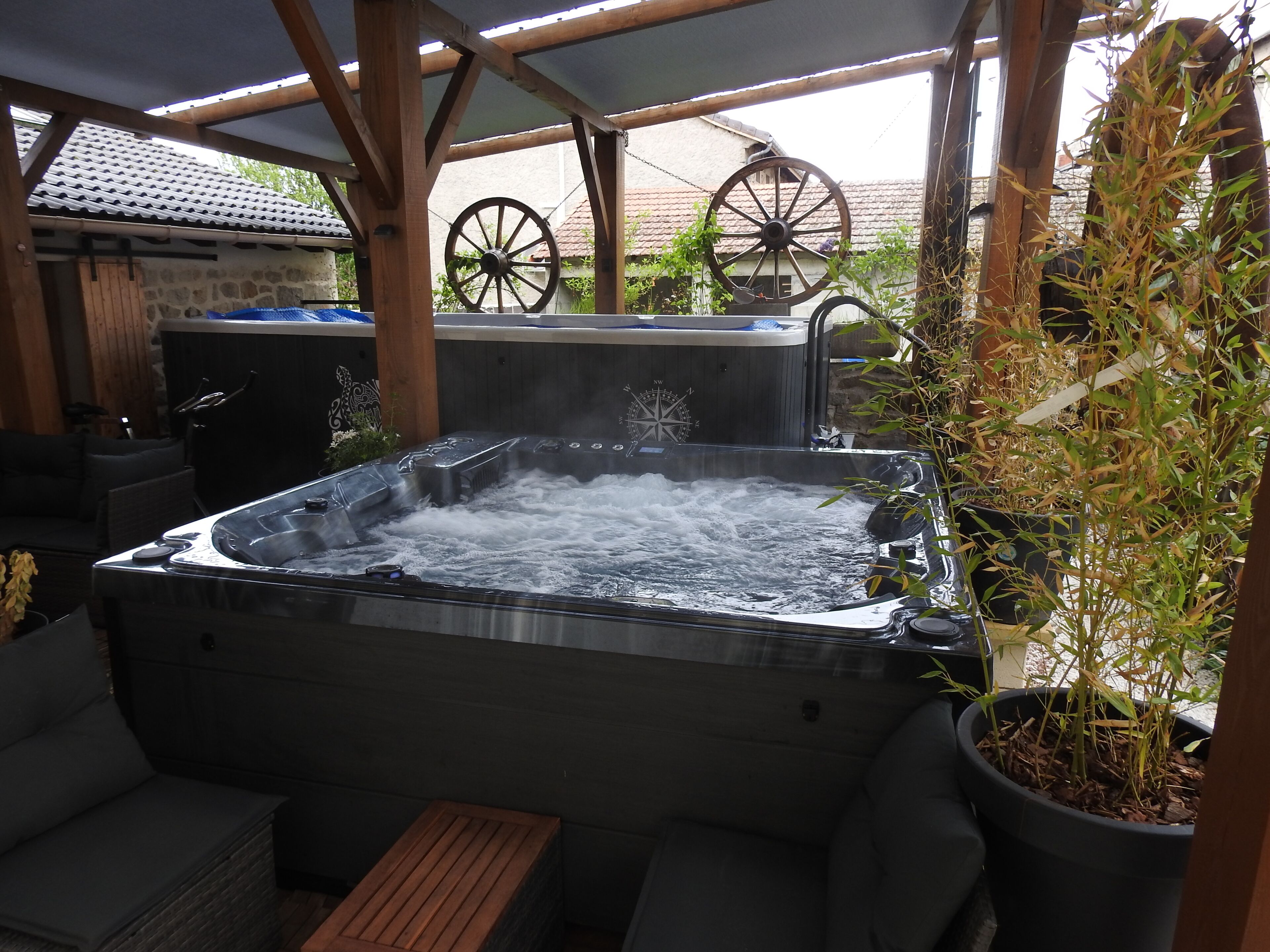 Sauna, bain à remous