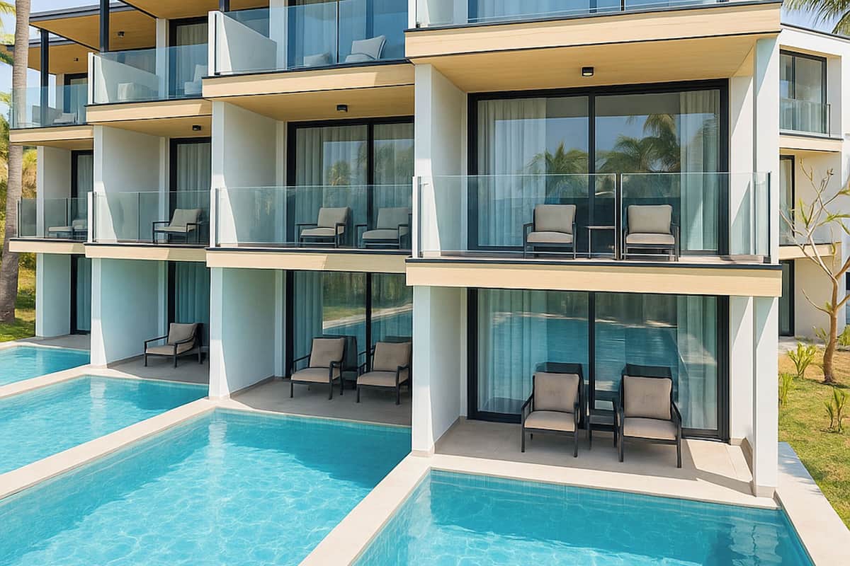 Chambre Premium, piscine privée | Vue de la chambre