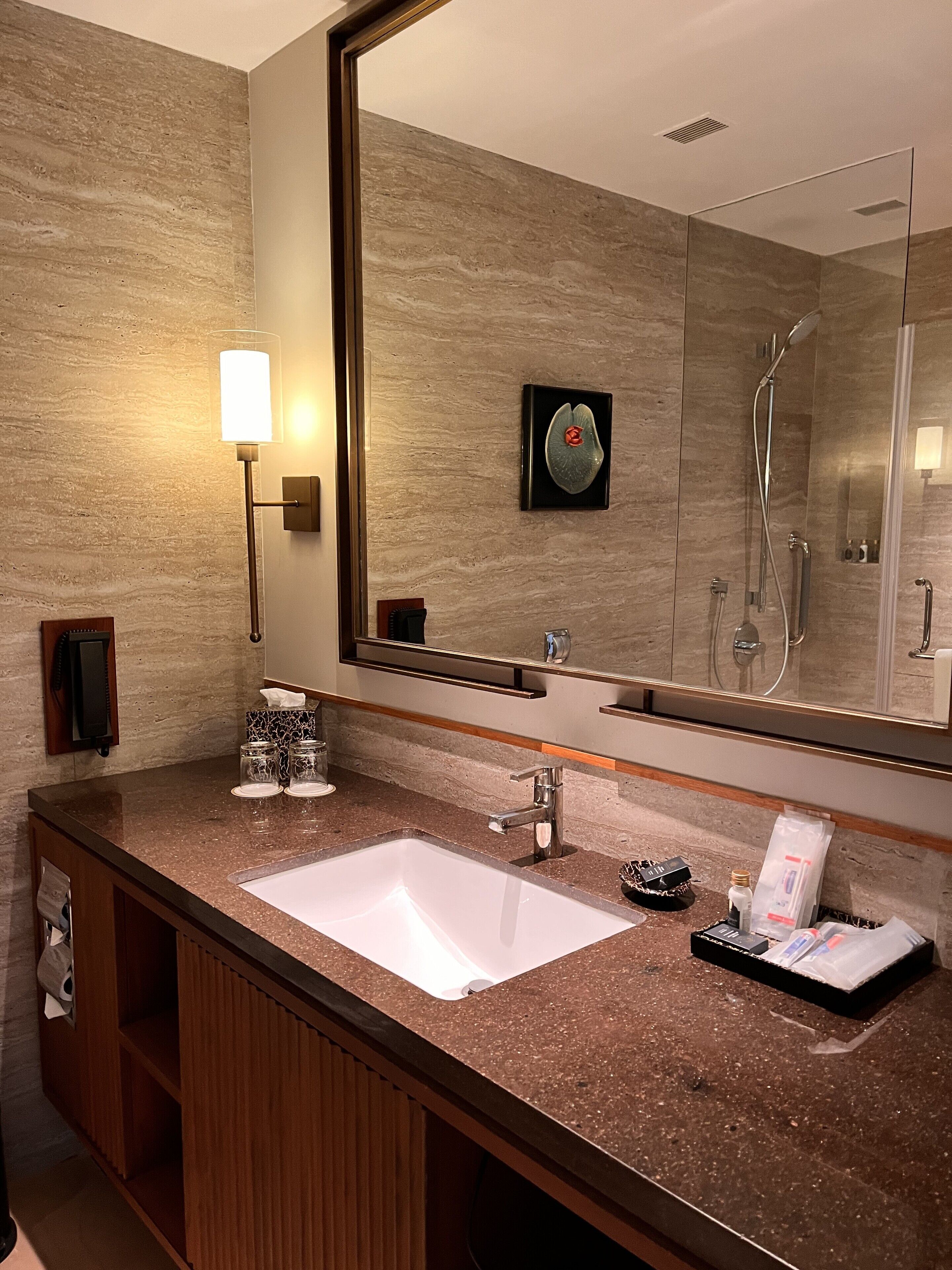 free toiletries, hair dryer, slippers, bidet