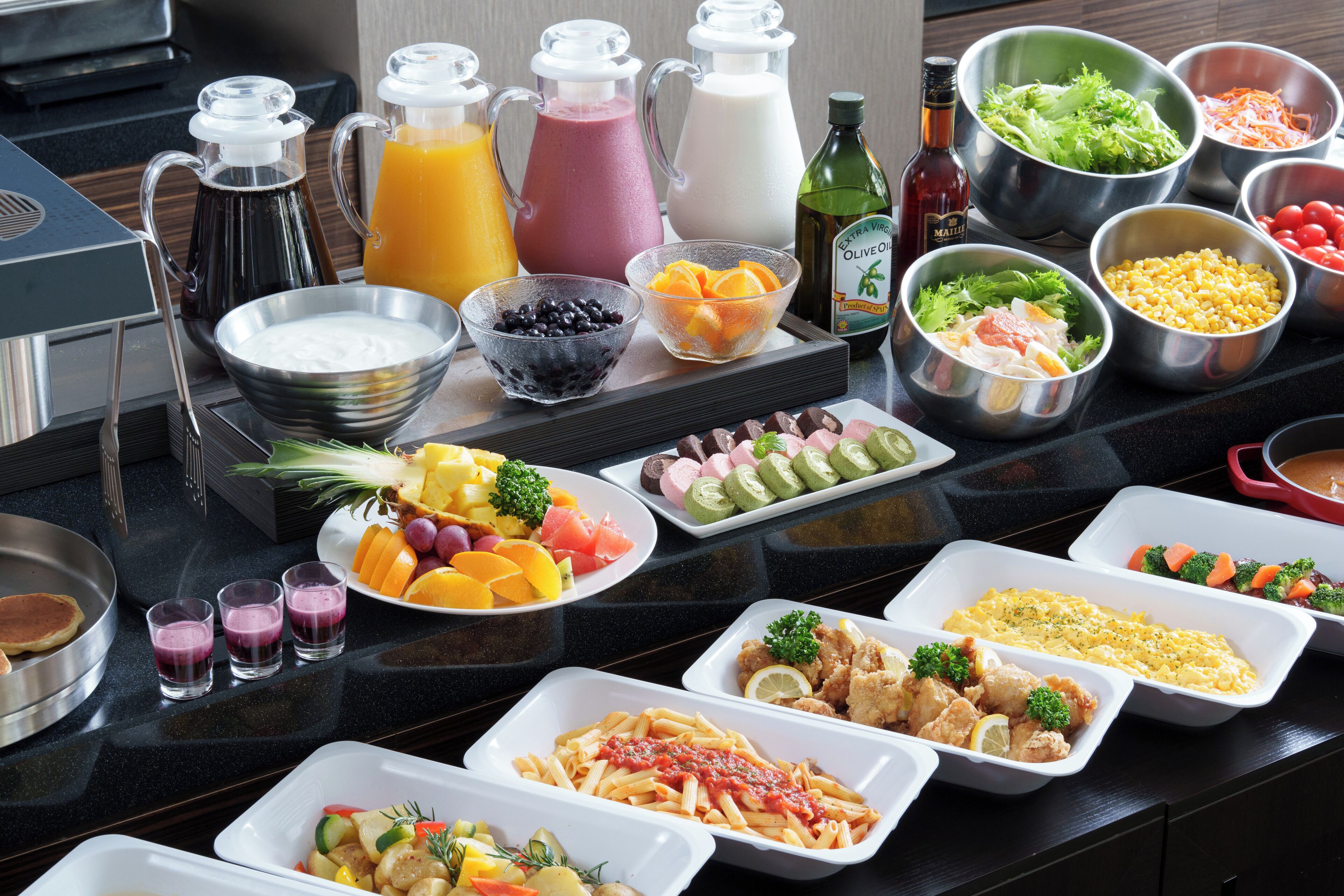 Café da manhã com buffet todos os dias (JPY 1800 por pessoa) 