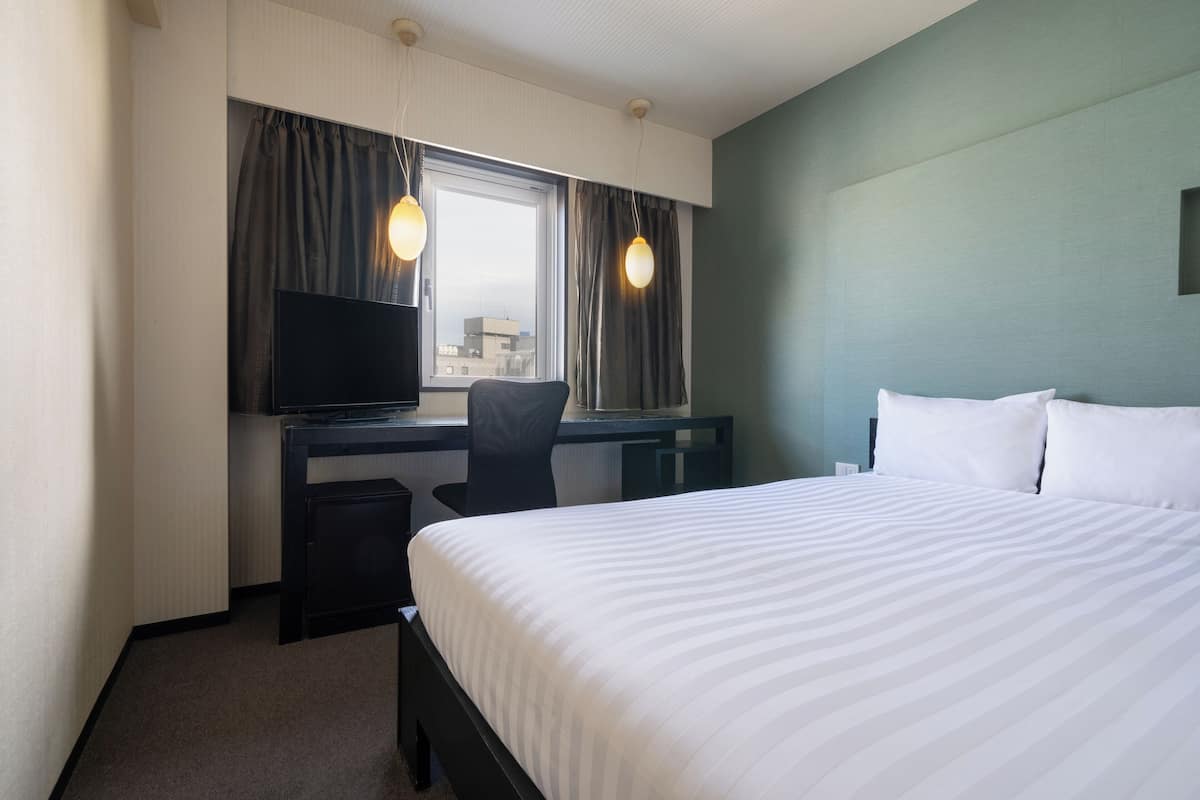 1 bedroom, desk, blackout curtains, iron/ironing board