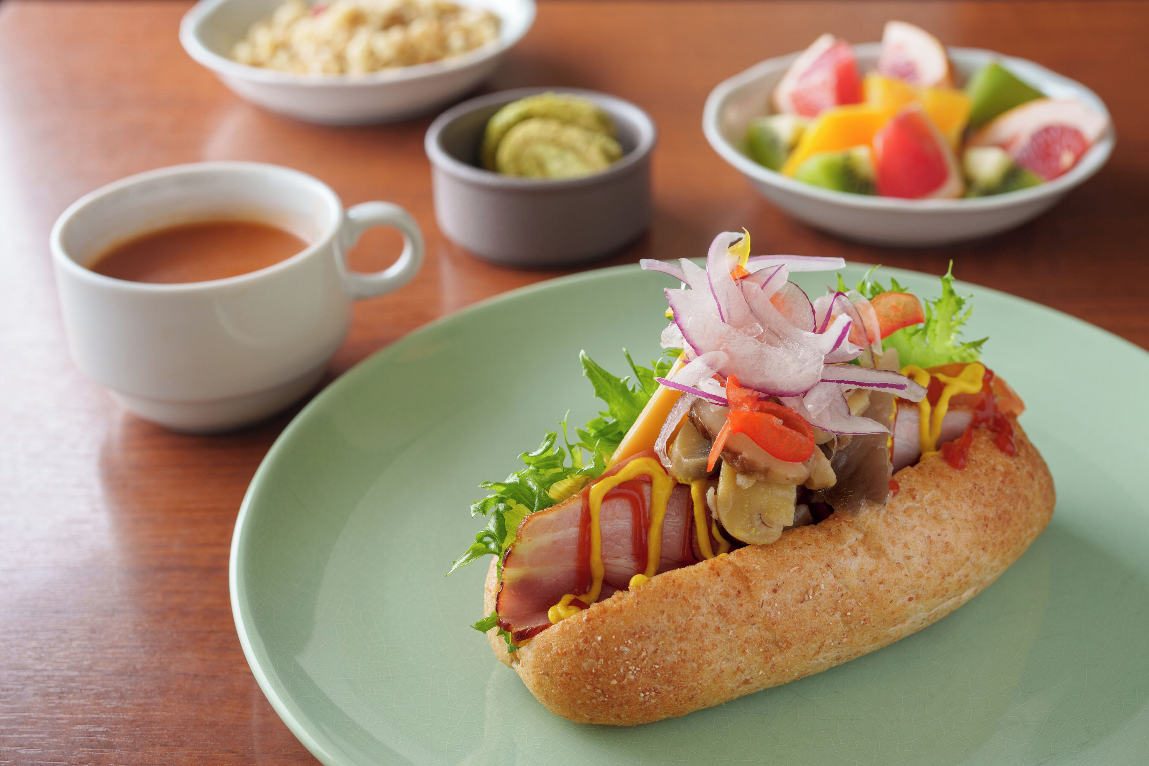 daily buffet breakfast (jpy 1650 per person)