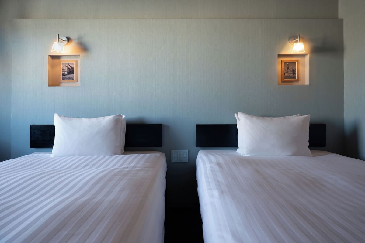 1 bedroom, desk, blackout curtains, iron/ironing board