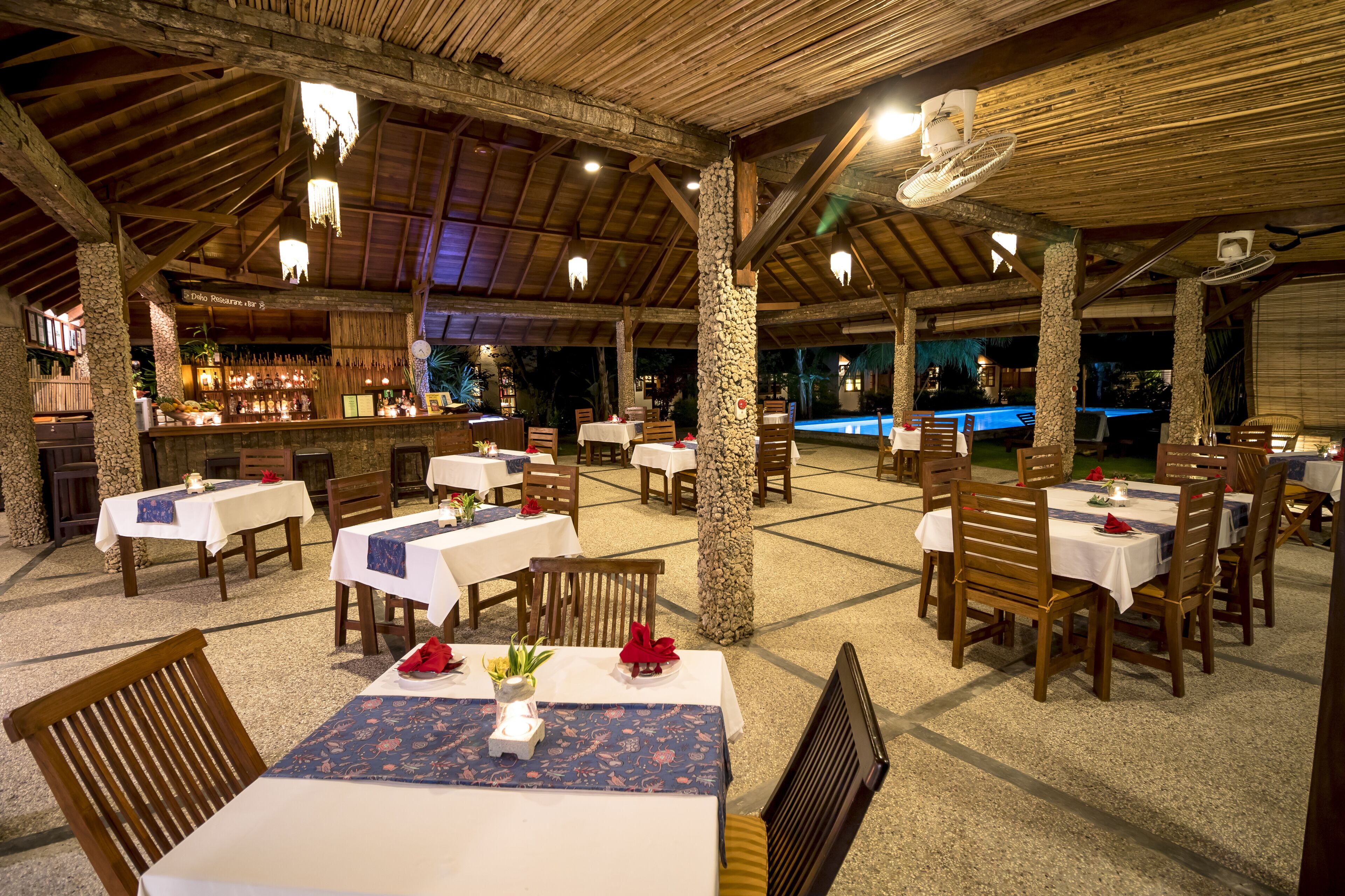 breakfast, lunch, dinner served; beach views