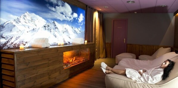 ساونا، حمام تركي، علاجات للجسم، جلسات تدليك بالأحجار الساخنة