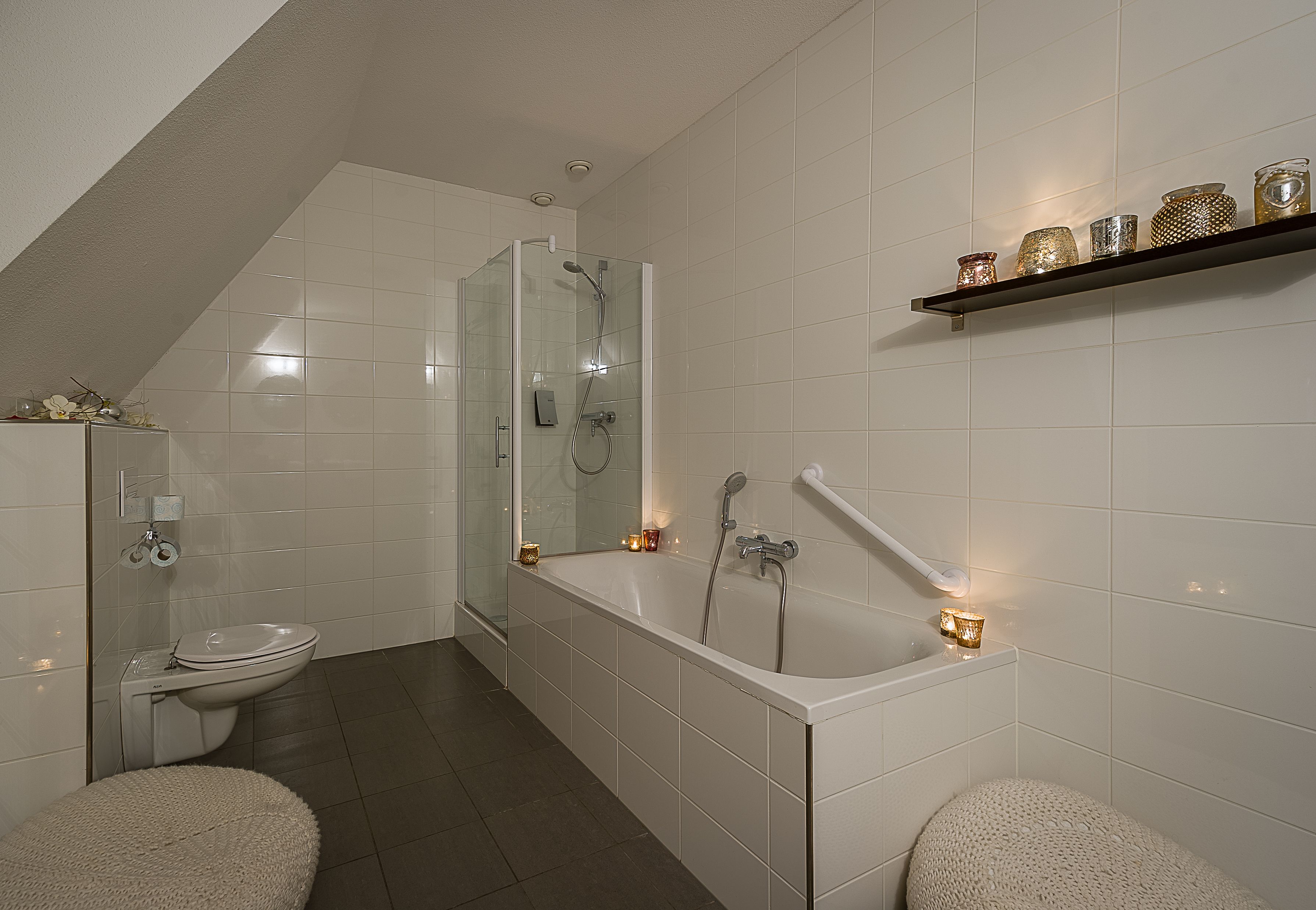 luxury suite (vincent) | bathroom | hair dryer, towels