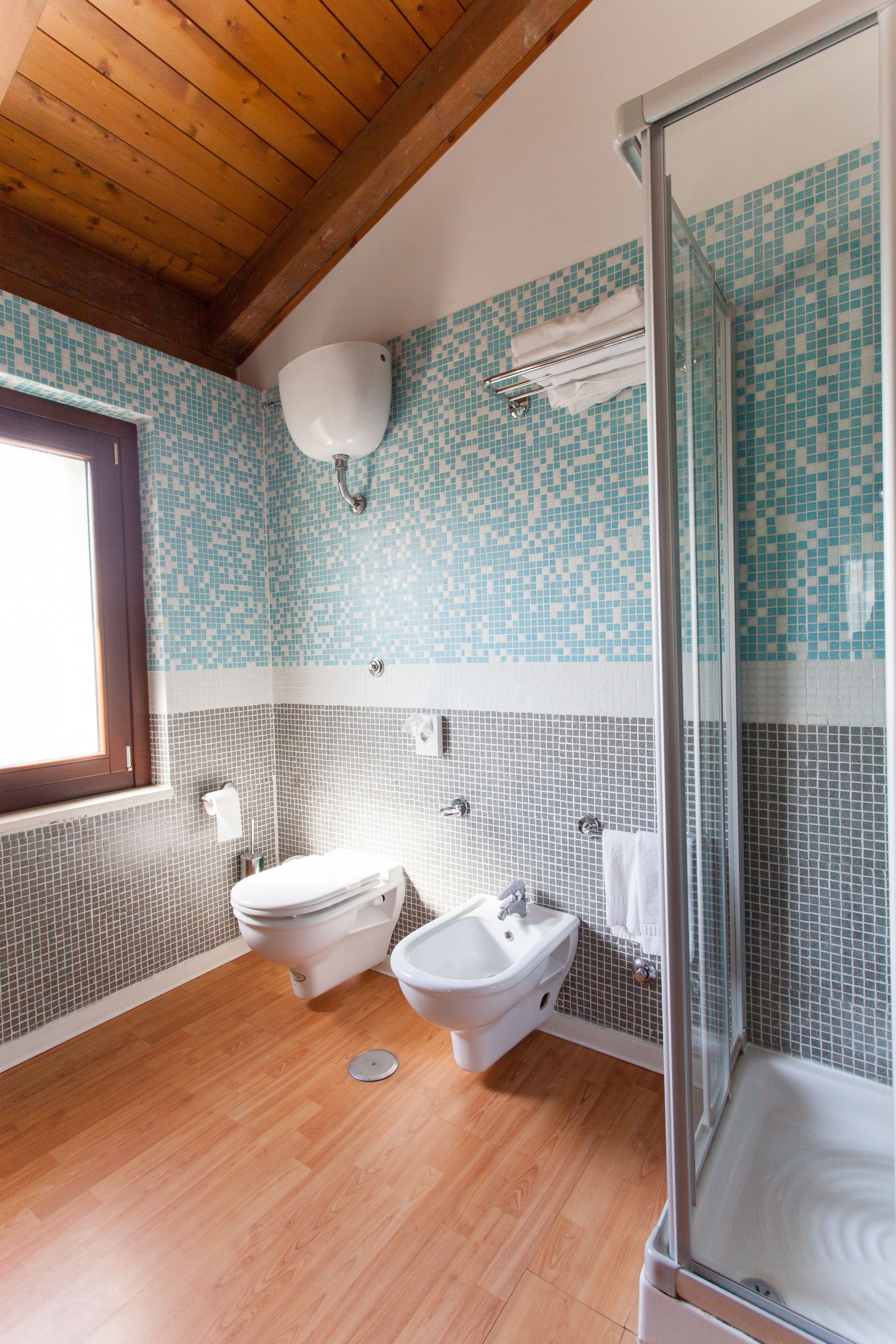 superior double room, multiple beds | bathroom | shower, hair dryer, bidet, towels