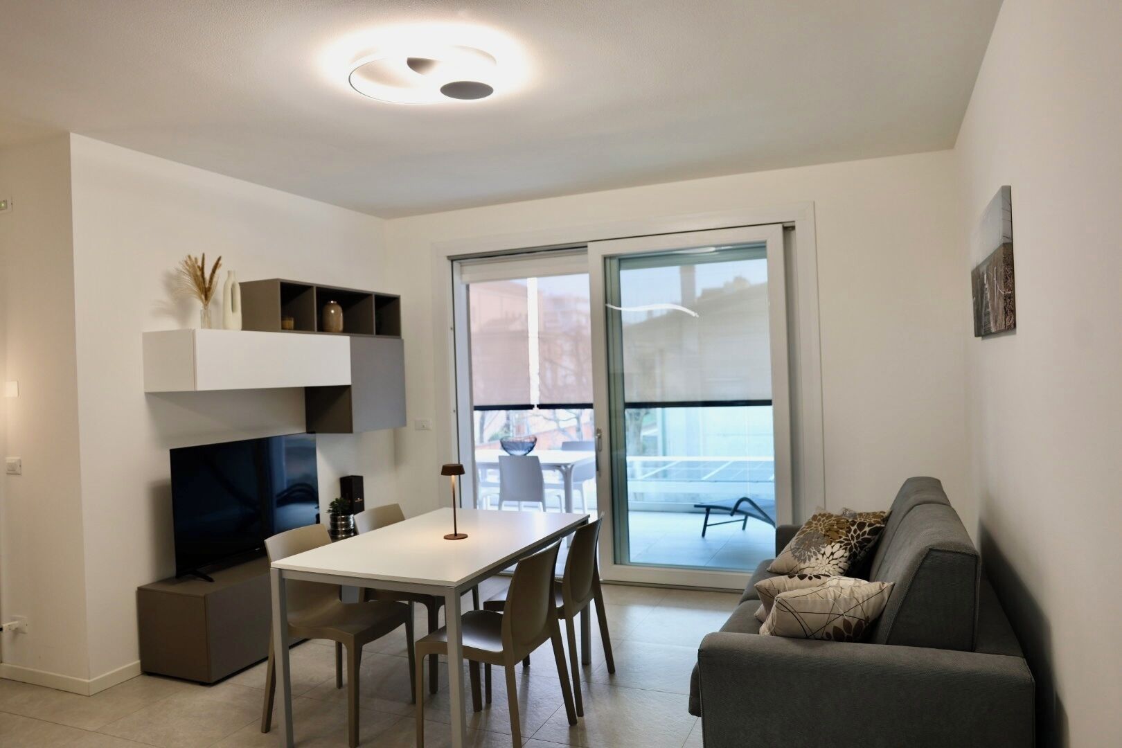 Superior Apartment | Living area | 24-inch LED TV with satellite channels, TV