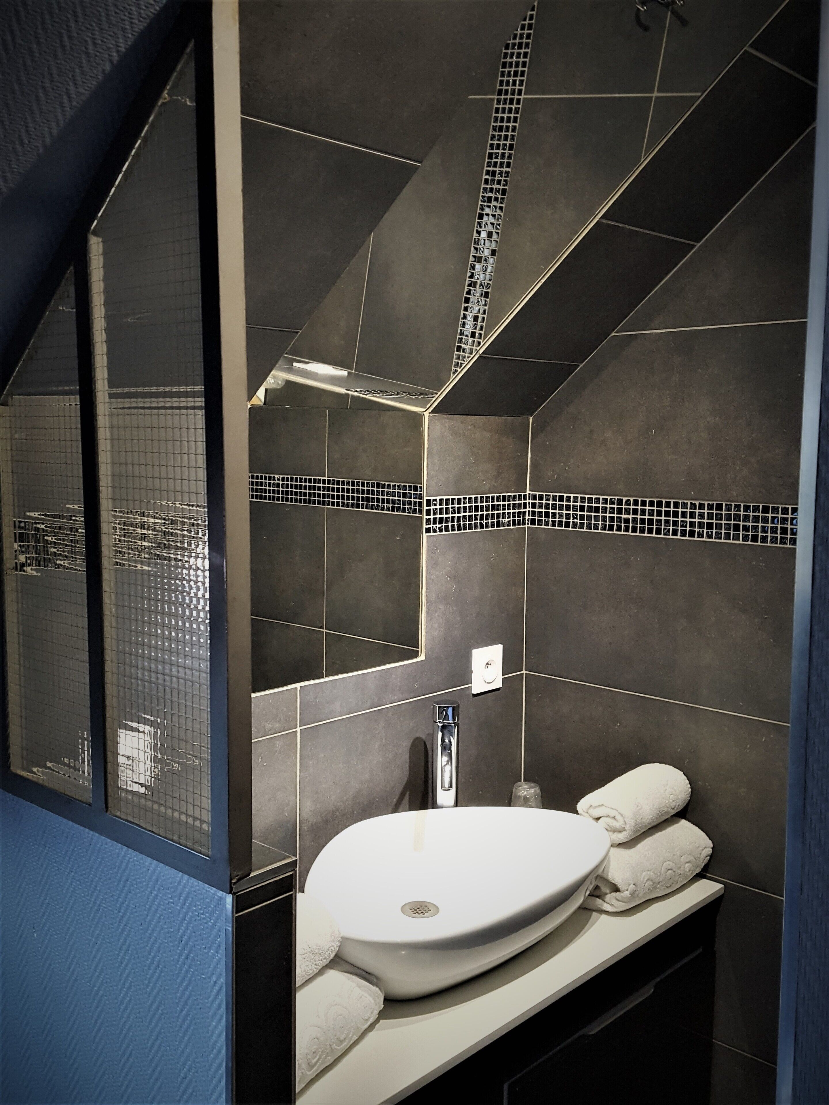 double room | bathroom | shower, hydromassage showerhead, free toiletries, hair dryer