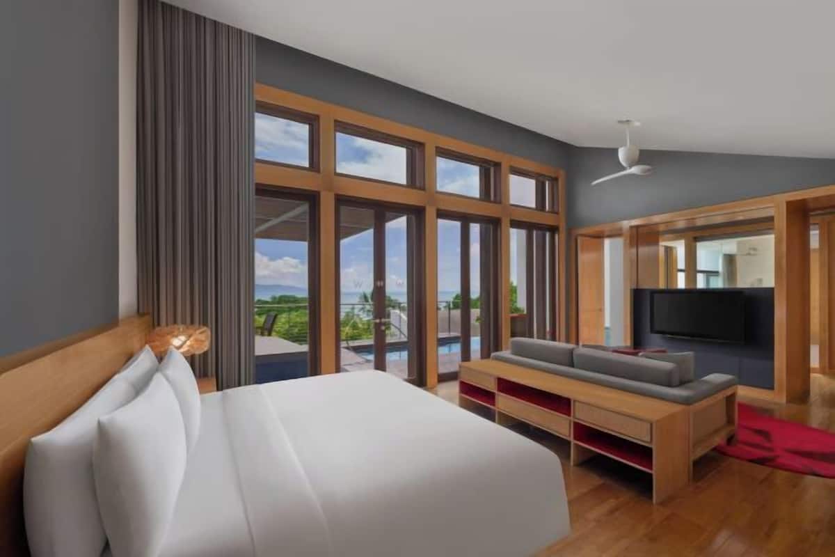 1 slaapkamer, een minibar, een kluis op de kamer, een bureau