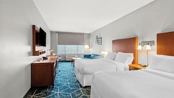 Down duvets, pillow-top beds, desk, blackout curtains