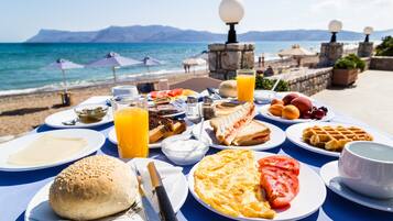 Daily buffet breakfast for a fee