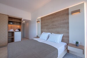 Habitación panorámica con 1 cama doble o 2 individuales | Caja fuerte, wifi gratis, ropa de cama