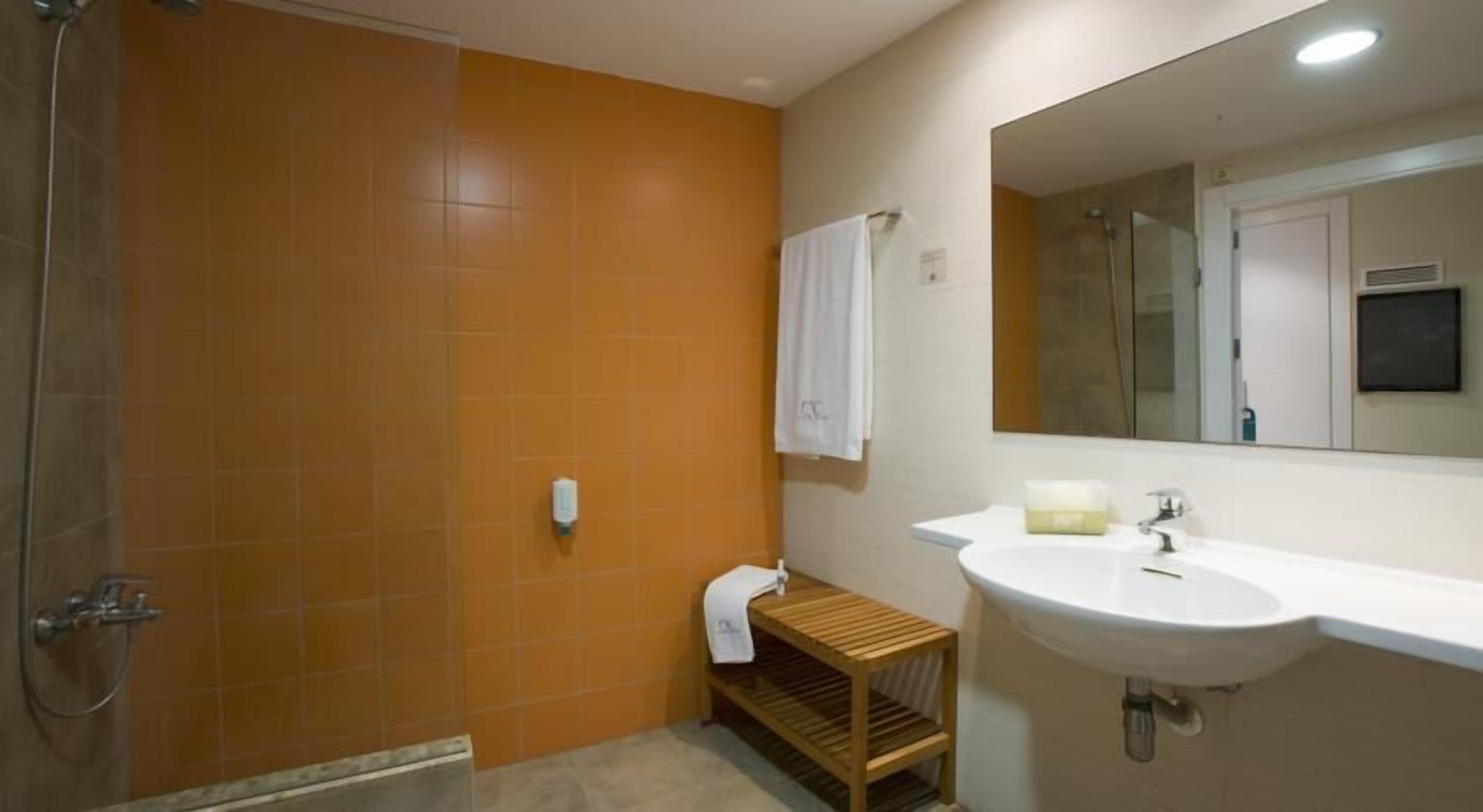 free toiletries, hair dryer, towels