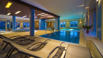 2 indoor pools, seasonal outdoor pool