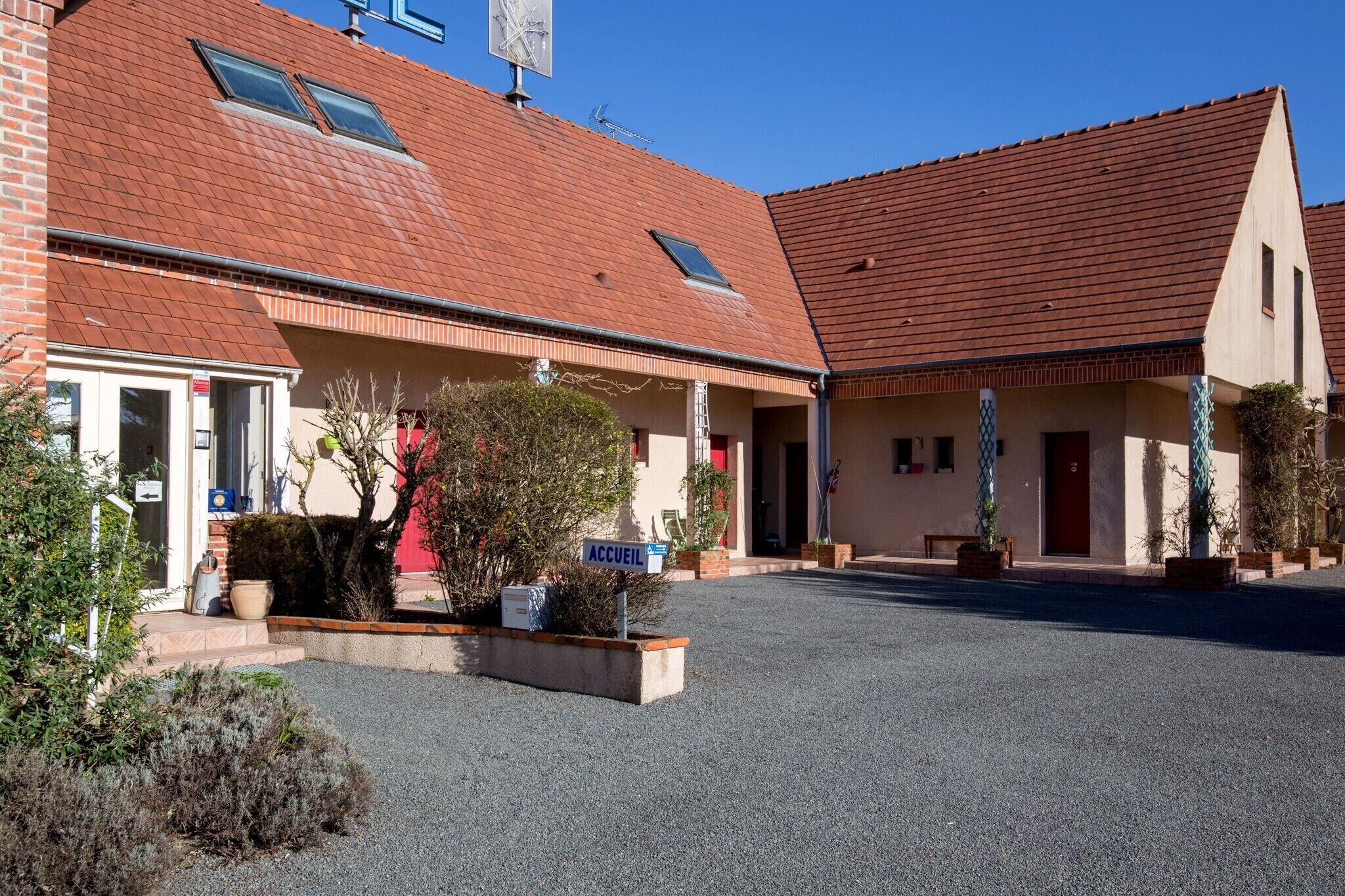 Voorkant van accommodatie