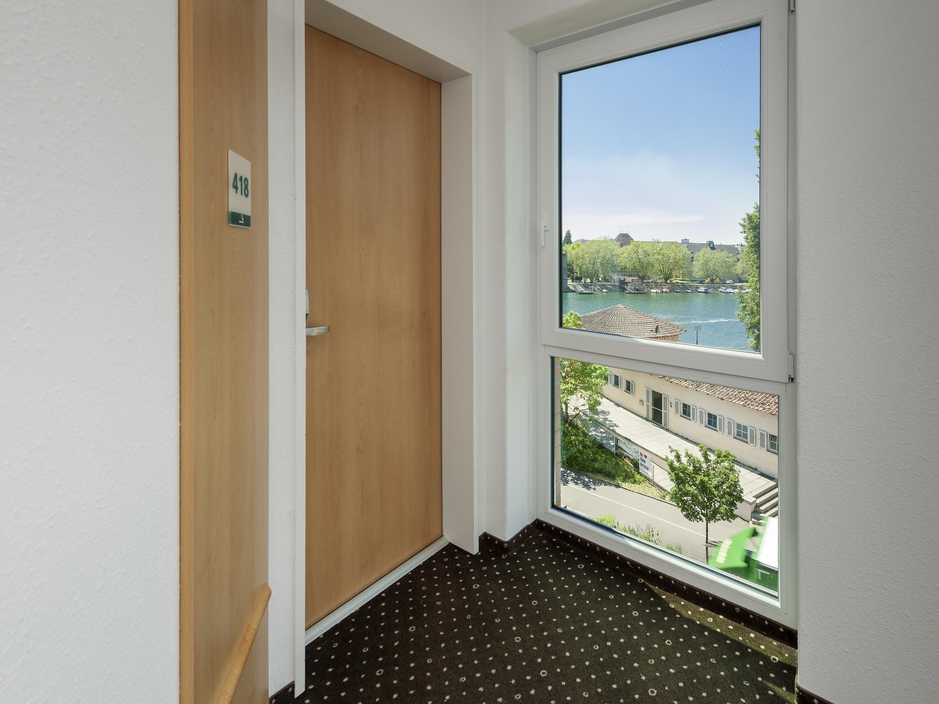 hypo-allergenic bedding, desk, blackout curtains, soundproofing